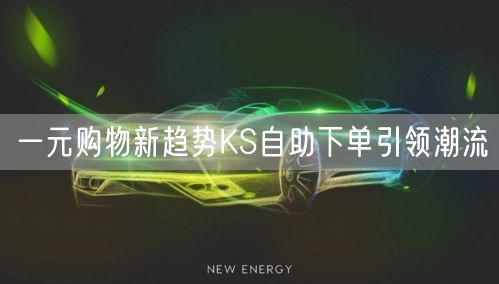 一元购物新趋势KS自助下单引领潮流